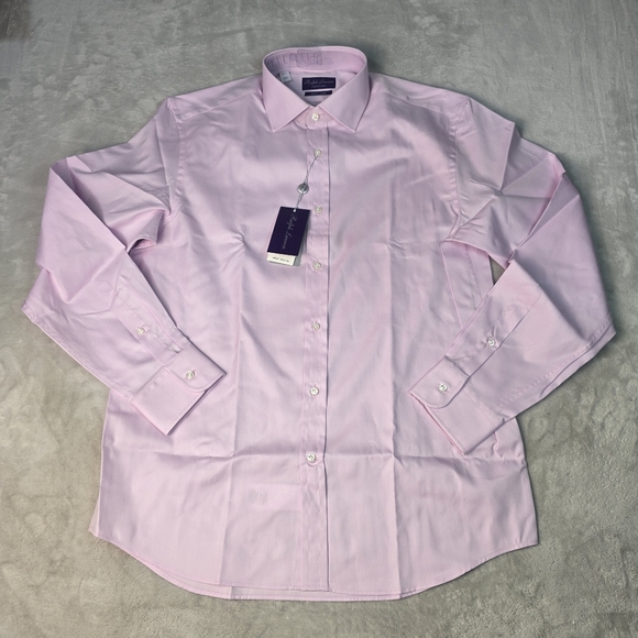 Polo Ralph Lauren Other - MRSP$450 Ralph Lauren Purple Label Easy Care Dress Shirt Pink Made In Italy 16.5